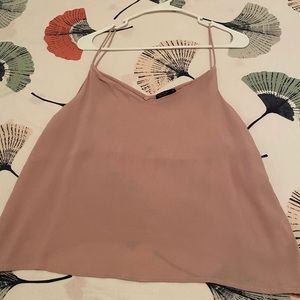 Cropped Pink Flowy Tank Top